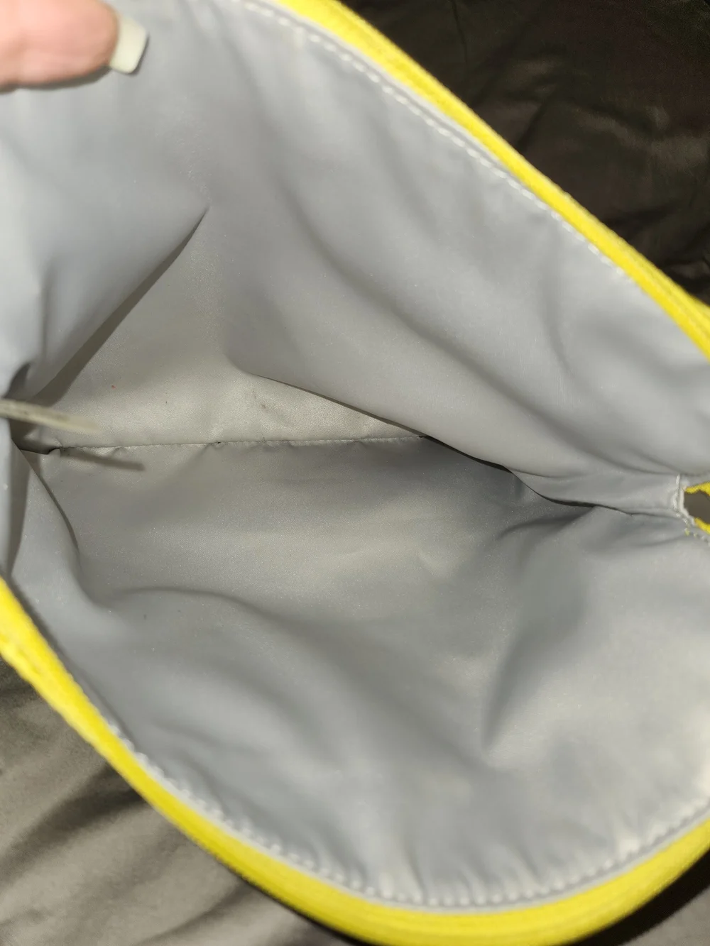 Coach Signature Satin Pouch in Yellow